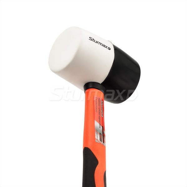 Sturmax 1012M-02-D0450 Киянка гумова чорно-біла. фіберг. ручка 450 г