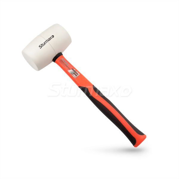 Sturmax 1012M-02-W0680 Киянка гумова біла. фіберг. ручка 680 г