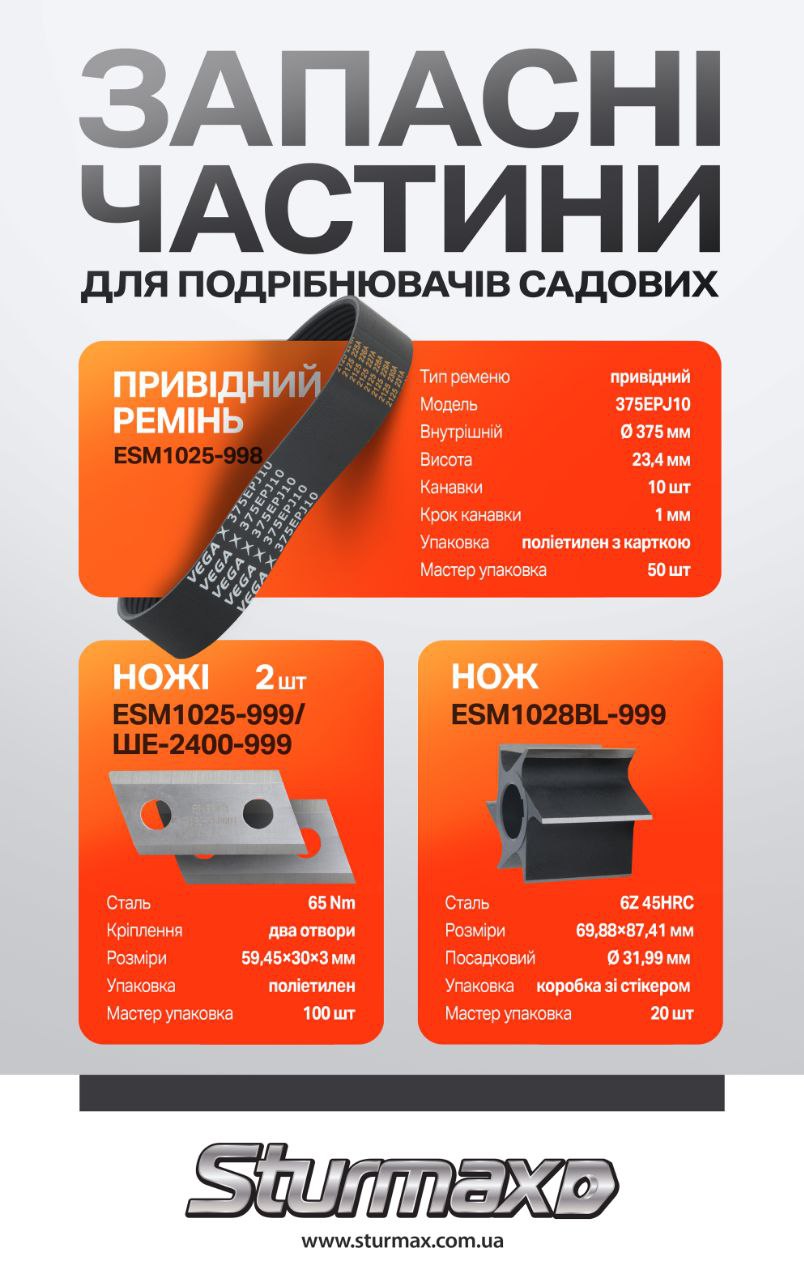 2026-01-14 21.36.13 Sturmax ESM1025-998 Привідний ремінь для подрібнювачів садових електричних ESM1025