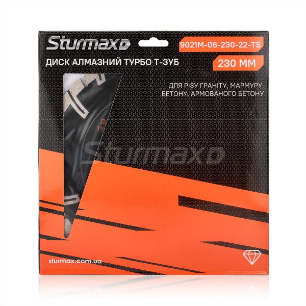 Sturmax 9021M-06-230-22-TS Диск алмазний Турбо Т-зуб 230×22.23 мм