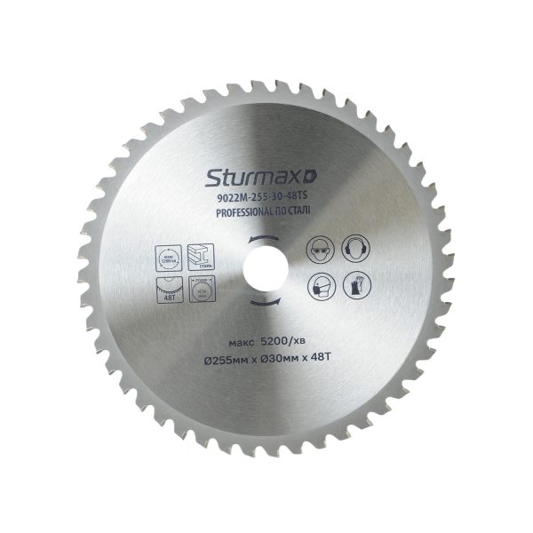 Sturmax 9022M-255-30-48TS Диск пиляльний 255х30 мм 48 зубів по сталі