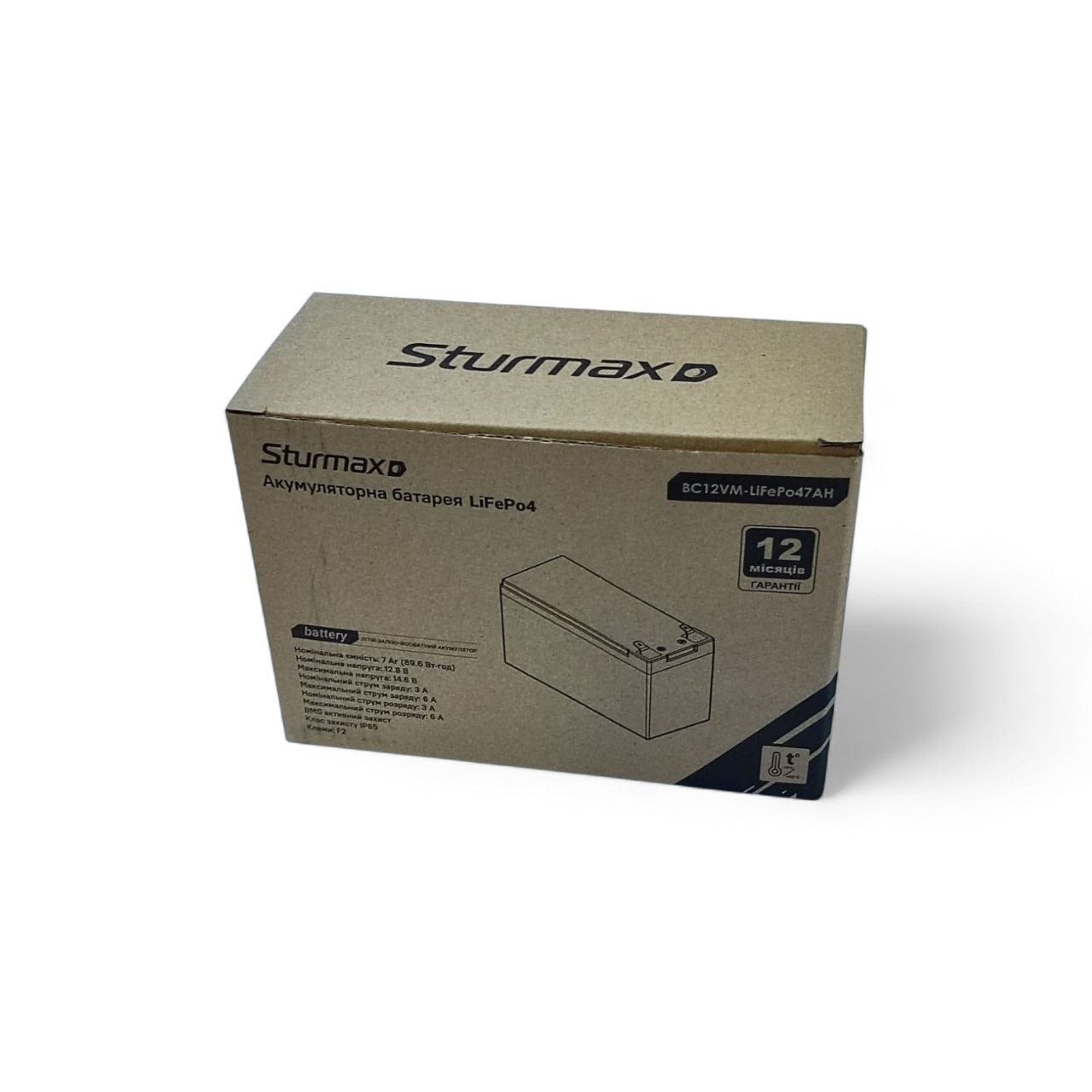 BC12VM-LiFePo47AH_3 Sturmax BC12VM-LiFePo47AH Акум. батарея LiFePo4 12.8В 7Аг