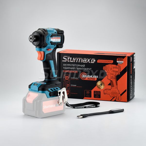 Sturmax CDM3204CRI Гвинтокрут акум. 20В, 230 Нм, 1/4″, безщіт, без акумулятора та зарядного